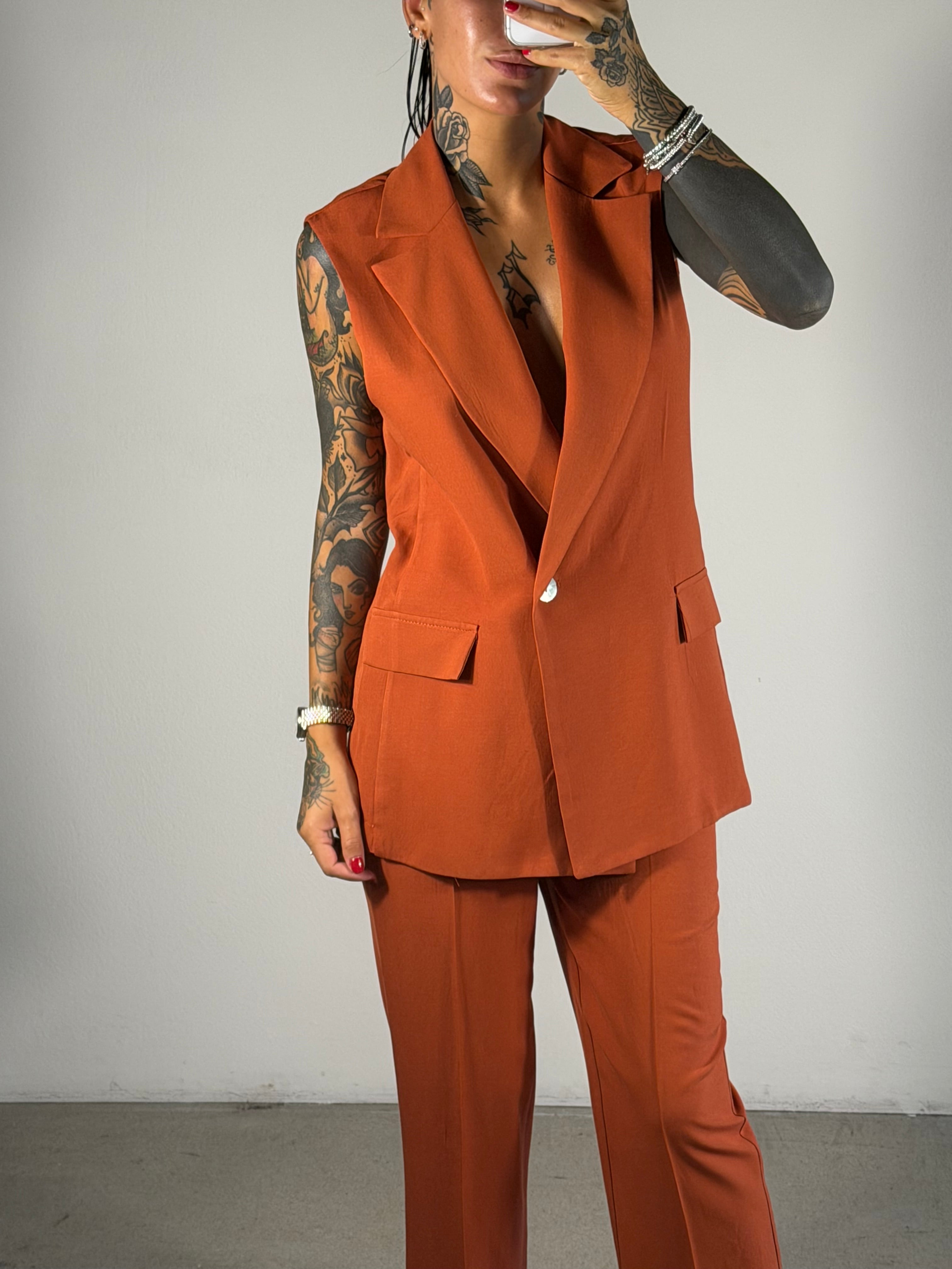 GILET TITANIO SVASATO