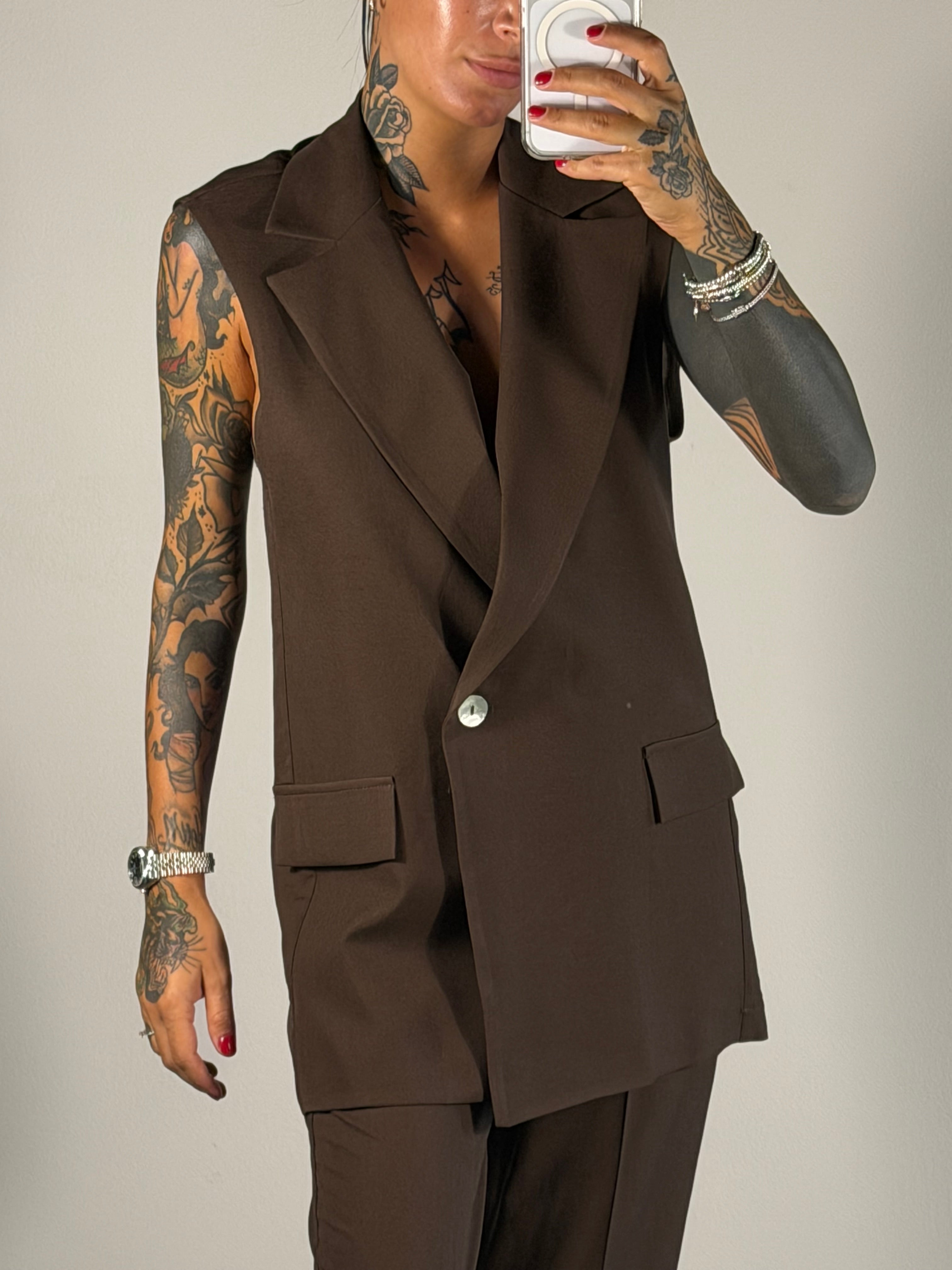 GILET TITANIO SVASATO