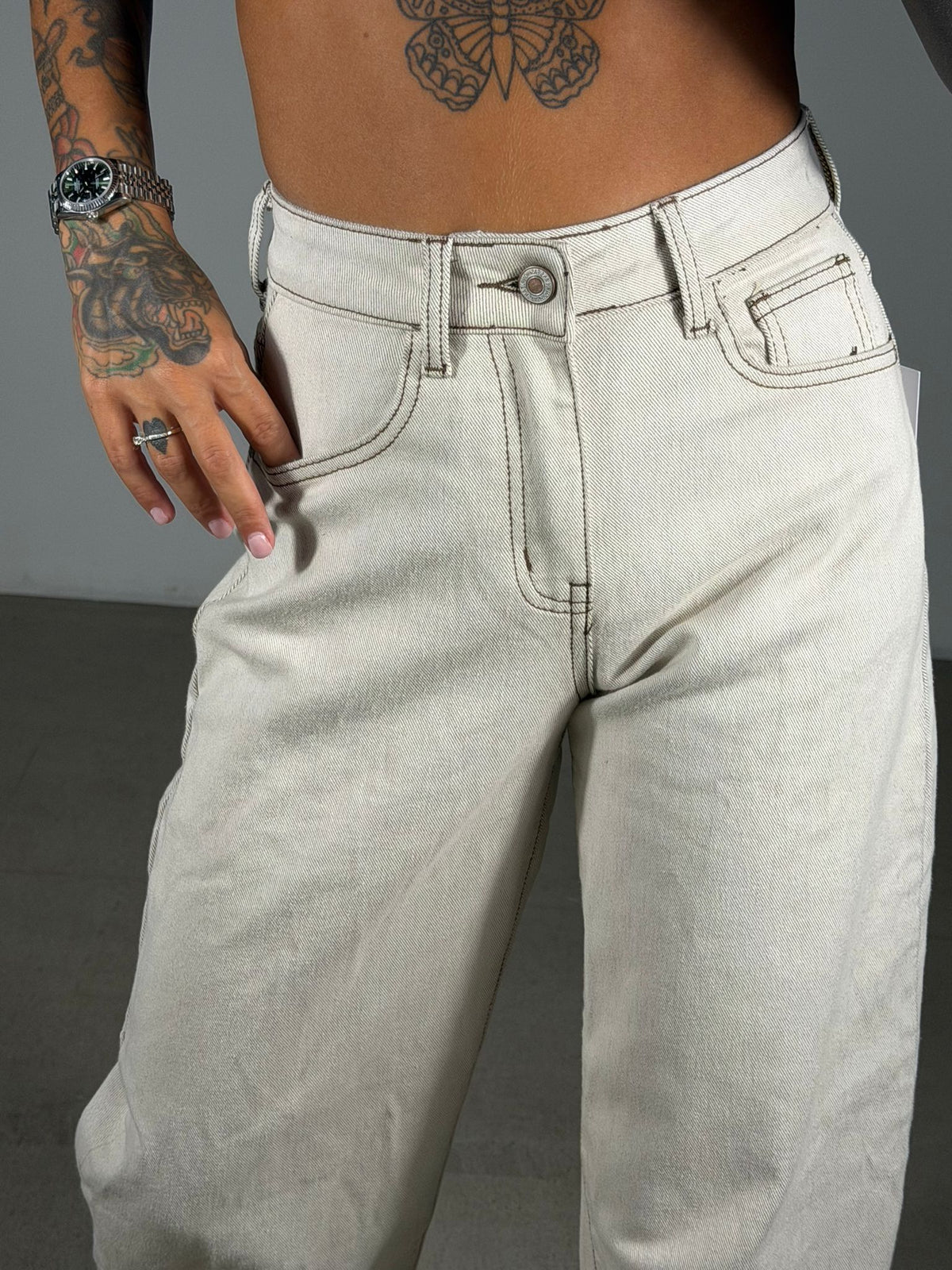 JEANS LAURA CREMA