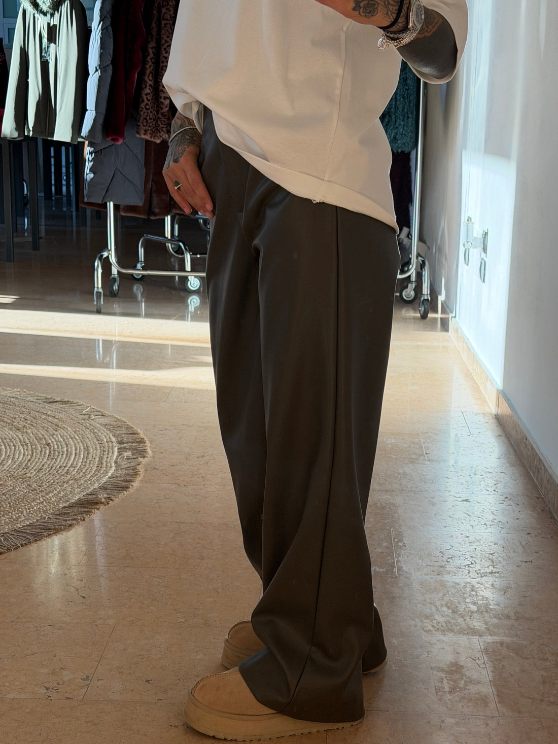 PANTA PALAZZO ECOPELLE